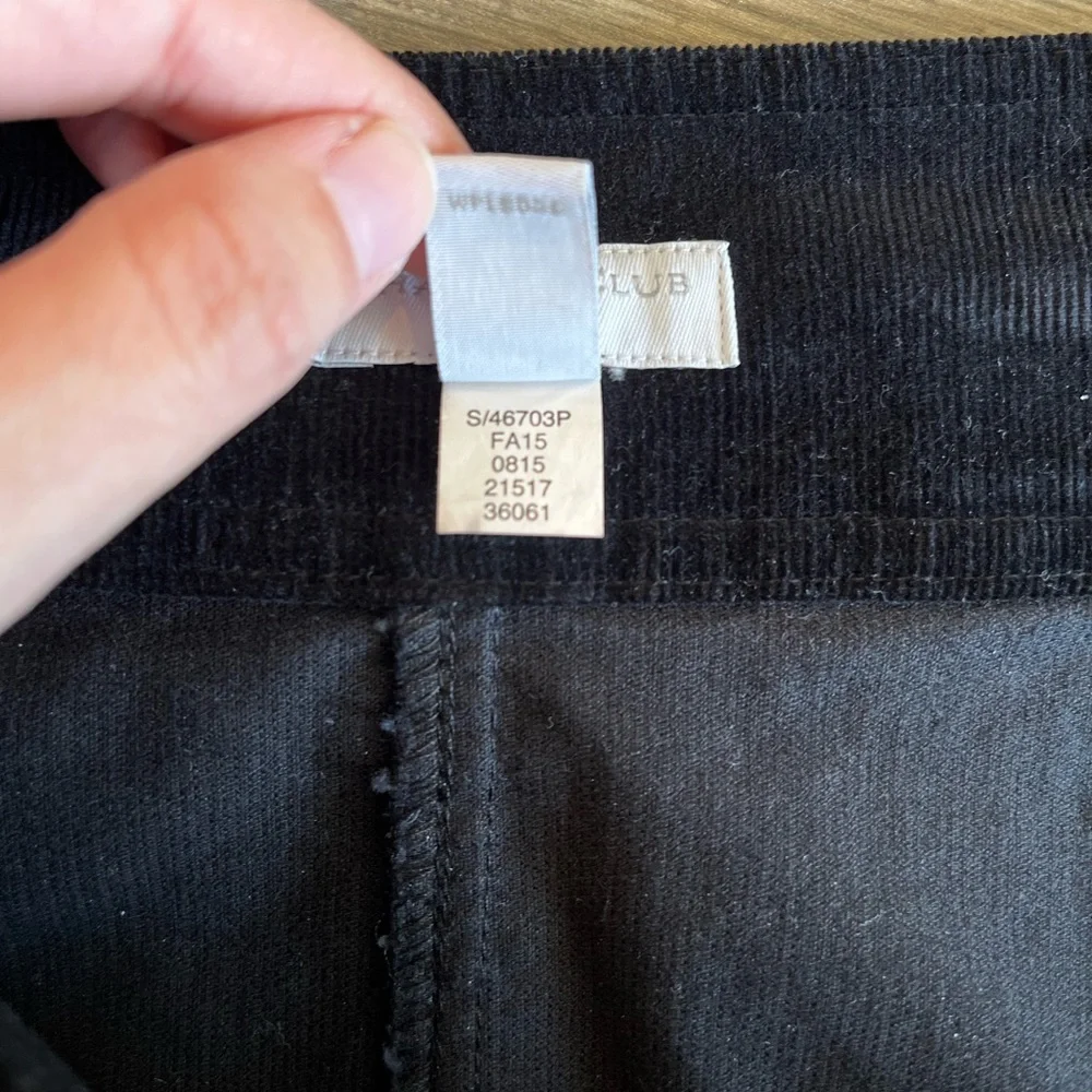 Charter Club Women’s Fold Over Skirt Faux Leather Buckle Black Size 6 Petite